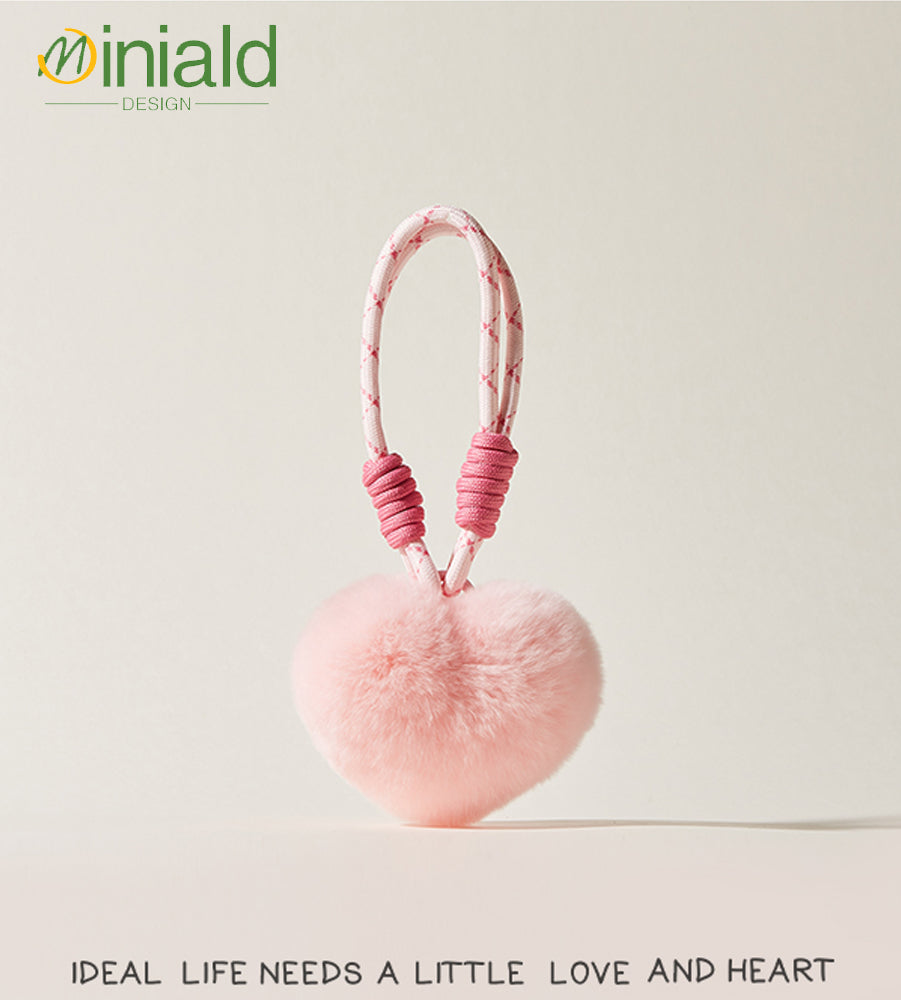 MDESIGN Wearable Hug Rabbit Fur Heart 22cm: The Exact Length of a Silent Embrace