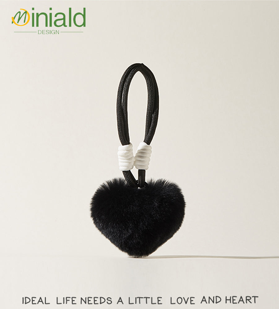 MDESIGN Wearable Hug Rabbit Fur Heart 22cm: The Exact Length of a Silent Embrace
