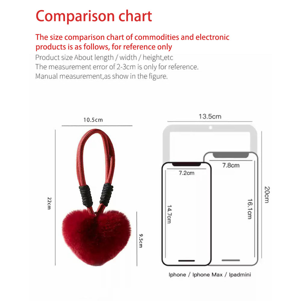 MDESIGN Wearable Hug Rabbit Fur Heart 22cm: The Exact Length of a Silent Embrace