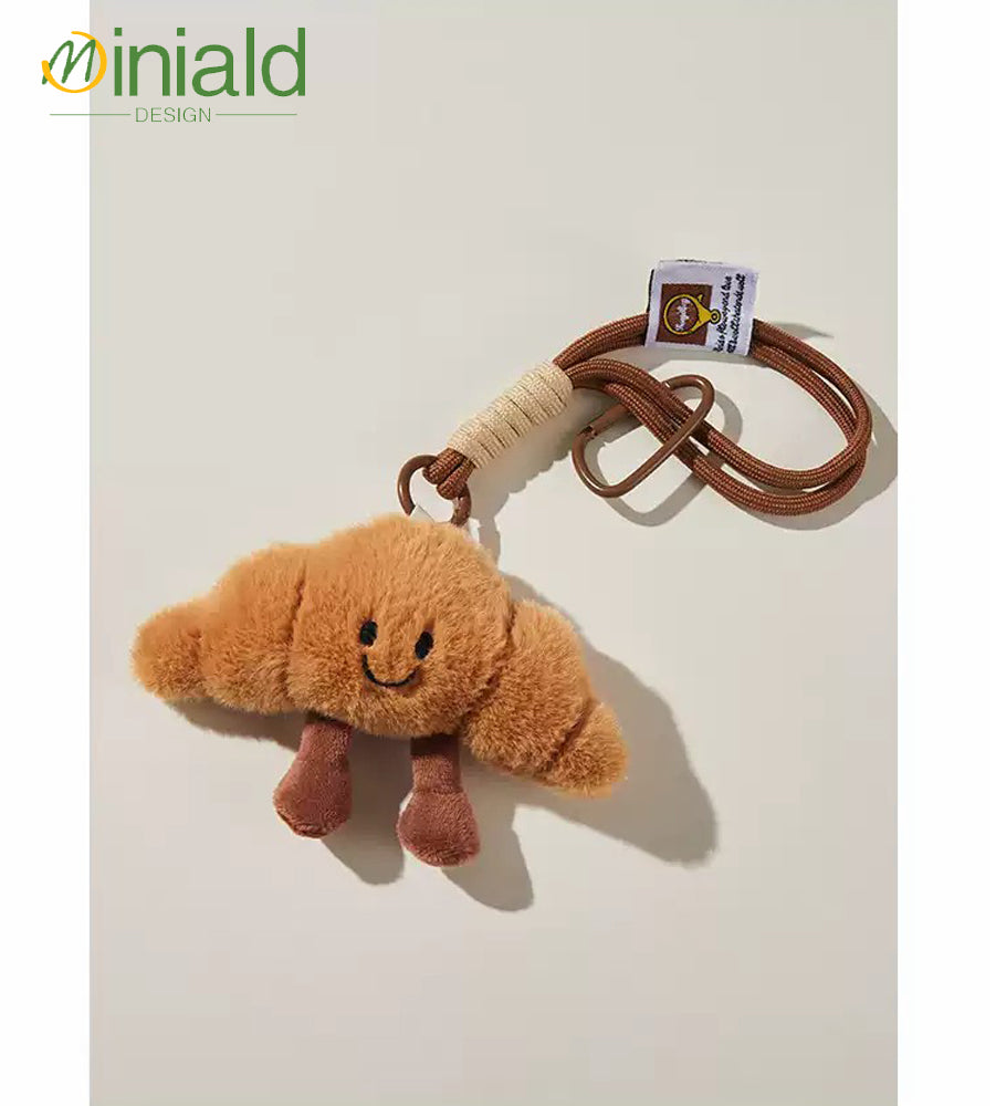 MDESIGN Giant Plush Croissant Keychain Bag Charm Carry the Buttery Magic of Parisian Mornings!