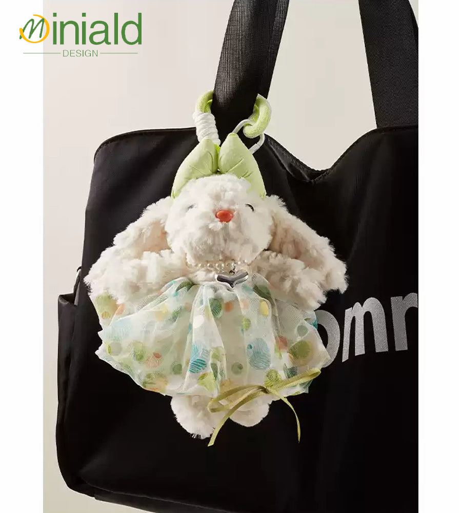 MDESIGN Forest Fairy Bunny with Tulle Skirt Where Enchanted Woodlands Drape from Your Bag