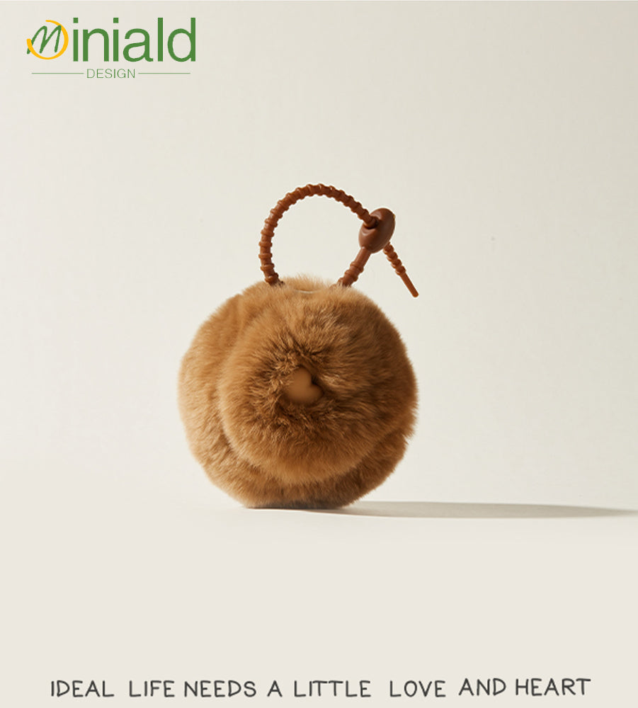 MDESIGN Dopamine Rabbit Fur Wallet Charm 12cm³ of Neuro-Joy!