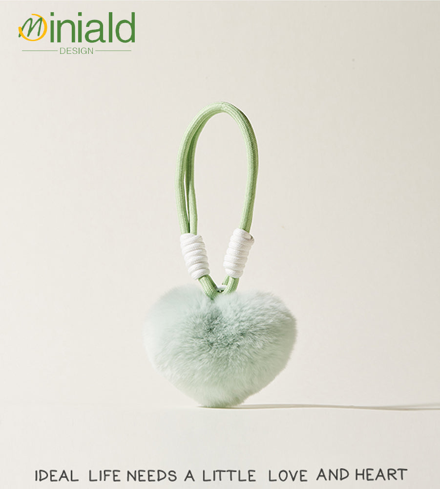 MDESIGN Wearable Hug Rabbit Fur Heart 22cm: The Exact Length of a Silent Embrace