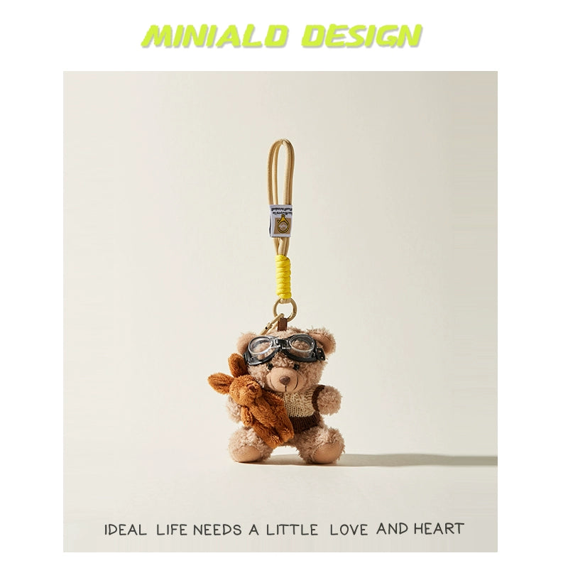 MINIALD❤️ Symbio-Snugglers | Knit Bear Cradling Bunny Plush Charm