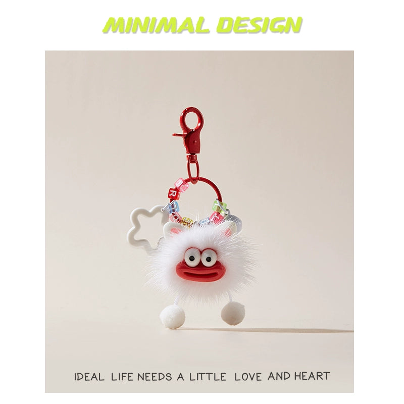 MINIMAL❤️ Chaos Ambassador | Mink Fur Sausage-Lips Ugly-Cute Fluff Ball Charm