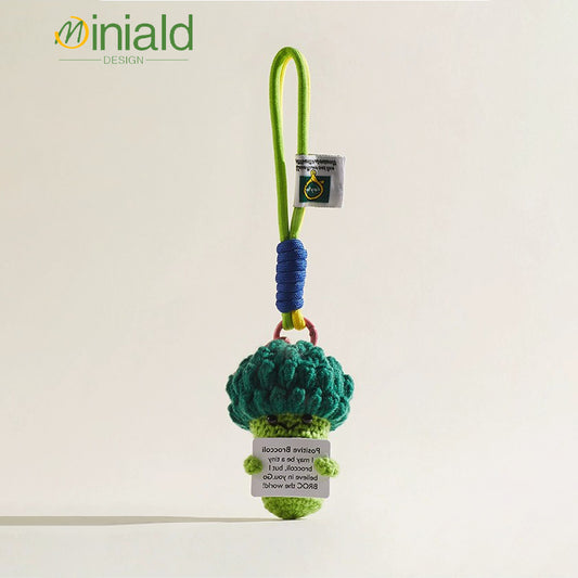 MDESIGN Green Cute Crochet Blue Car Keychain Bag Pendant Bag Decoration Doll