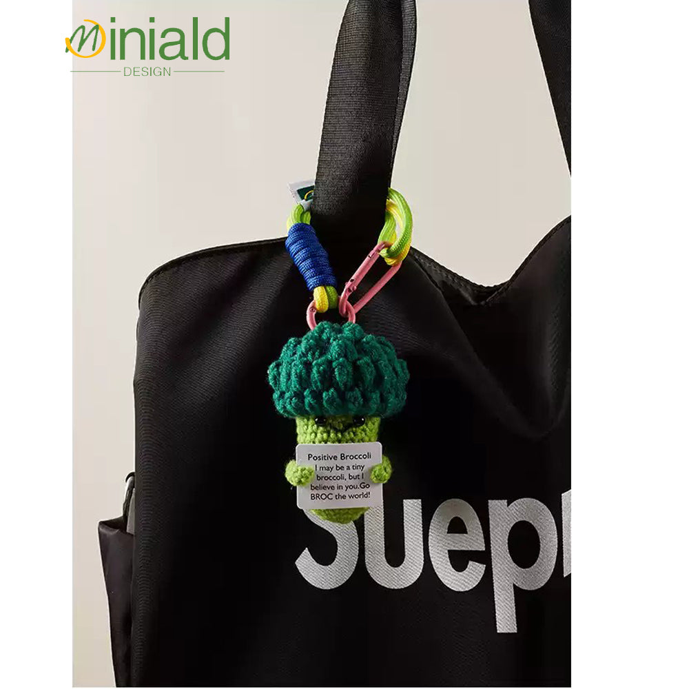 MDESIGN Green Cute Crochet Blue Car Keychain Bag Pendant Bag Decoration Doll