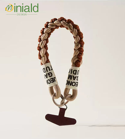 MDESGN colorful braided twist rope creative mobile phone lanyard anti-lost wrist rope short mobile phone case universal hand-held