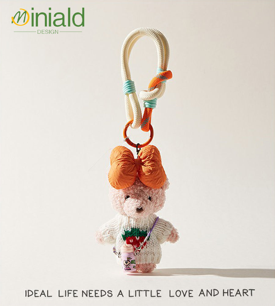 MDESGN Seoul Teddy Knit Charm K-Style Icon × Detachable Sweater × Luxe Wrist Strap