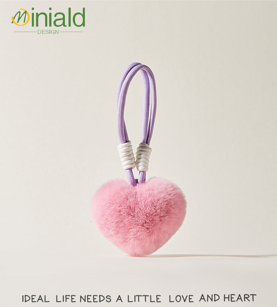 MDESIGN Wearable Hug Rabbit Fur Heart 22cm: The Exact Length of a Silent Embrace