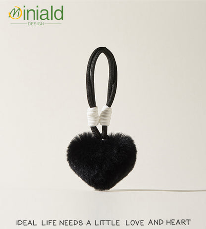MDESIGN Wearable Hug Rabbit Fur Heart 22cm: The Exact Length of a Silent Embrace