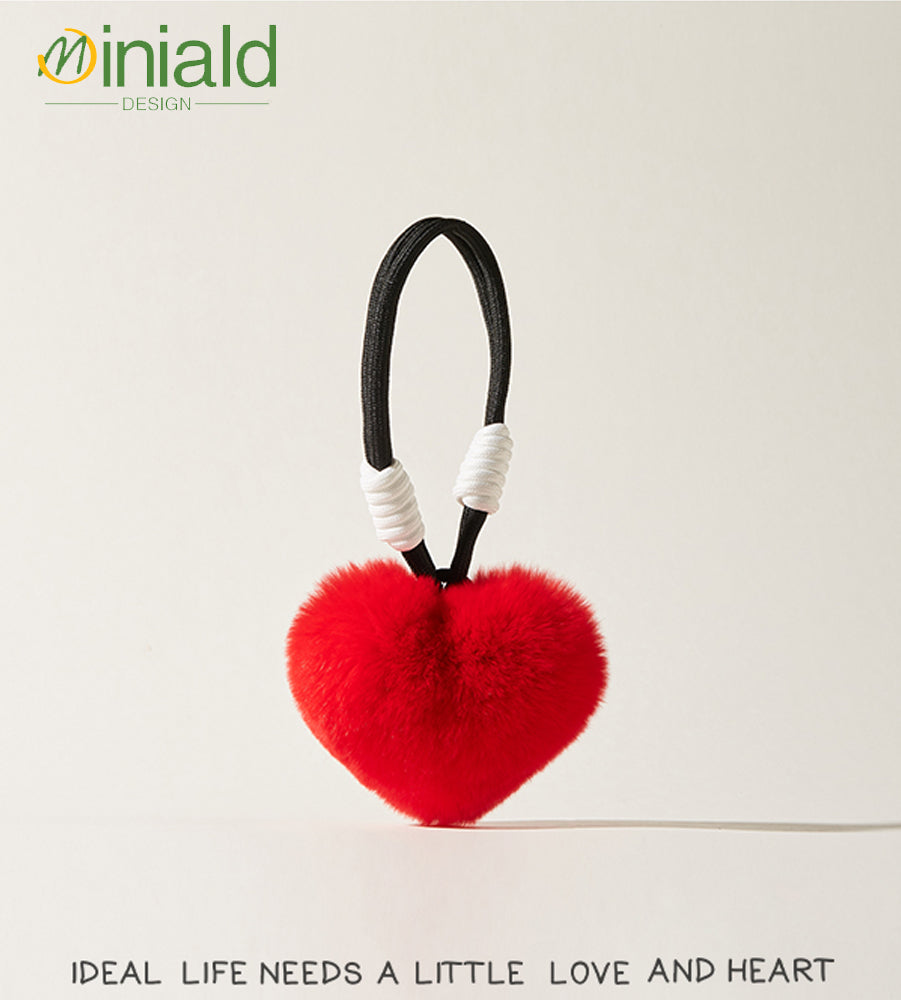 MDESIGN Wearable Hug Rabbit Fur Heart 22cm: The Exact Length of a Silent Embrace