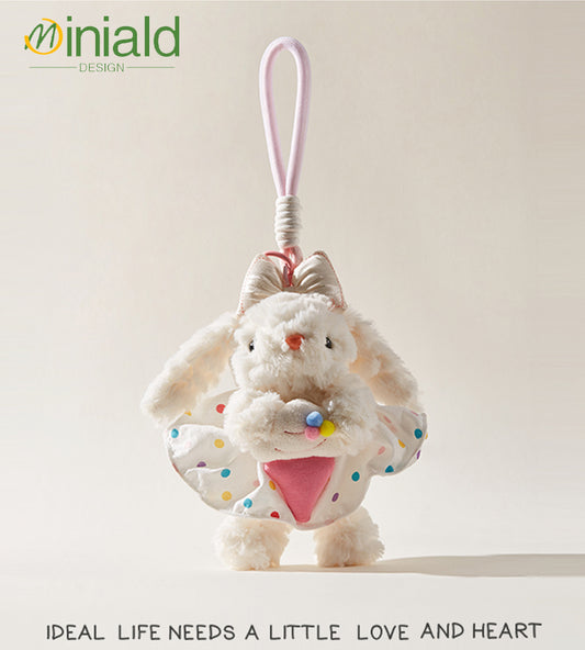 MINIALD❤️ Heart Messenger: Floppy-Ear Bunny Plush Charm