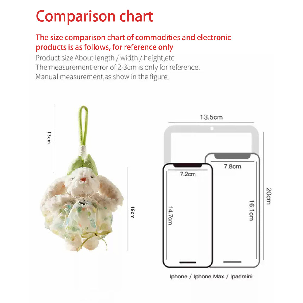 MDESIGN Forest Fairy Bunny with Tulle Skirt Where Enchanted Woodlands Drape from Your Bag