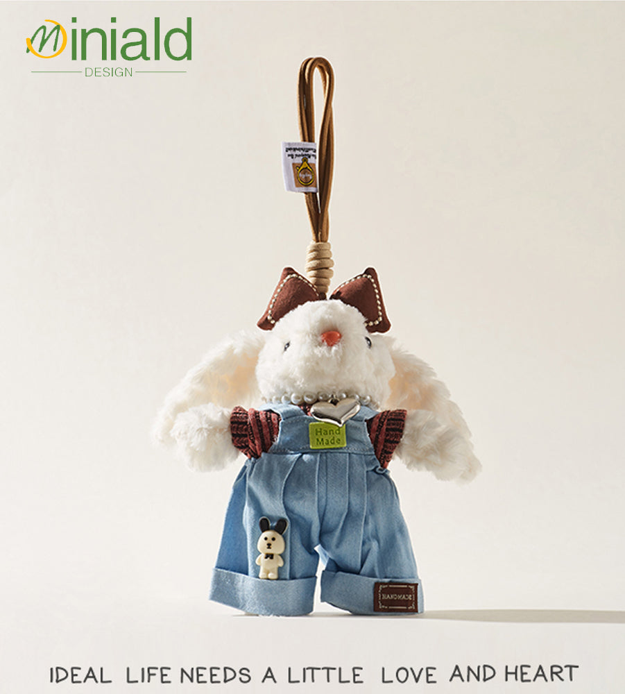 MINIALD❤️ MARO Heart-Rabbit | Removable Pink Outfit Plush Charm