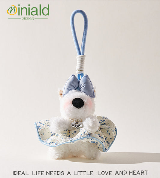 MINIALD❤️ Ruff Romance | Detachable-Skirt Westie Plush Charm
