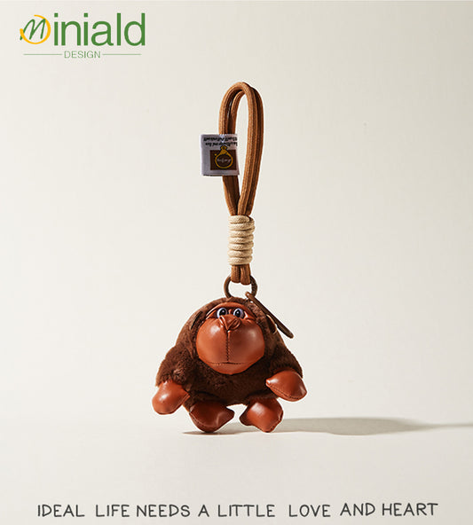 MINIALD❤️ Jungle Guardian | Black/Brown Gorilla Plush Wristlet Charm