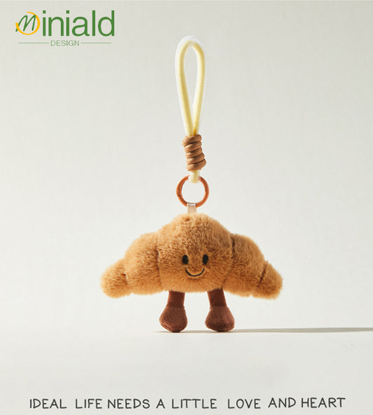 MDESIGN Giant Plush Croissant Keychain Bag Charm Carry the Buttery Magic of Parisian Mornings!