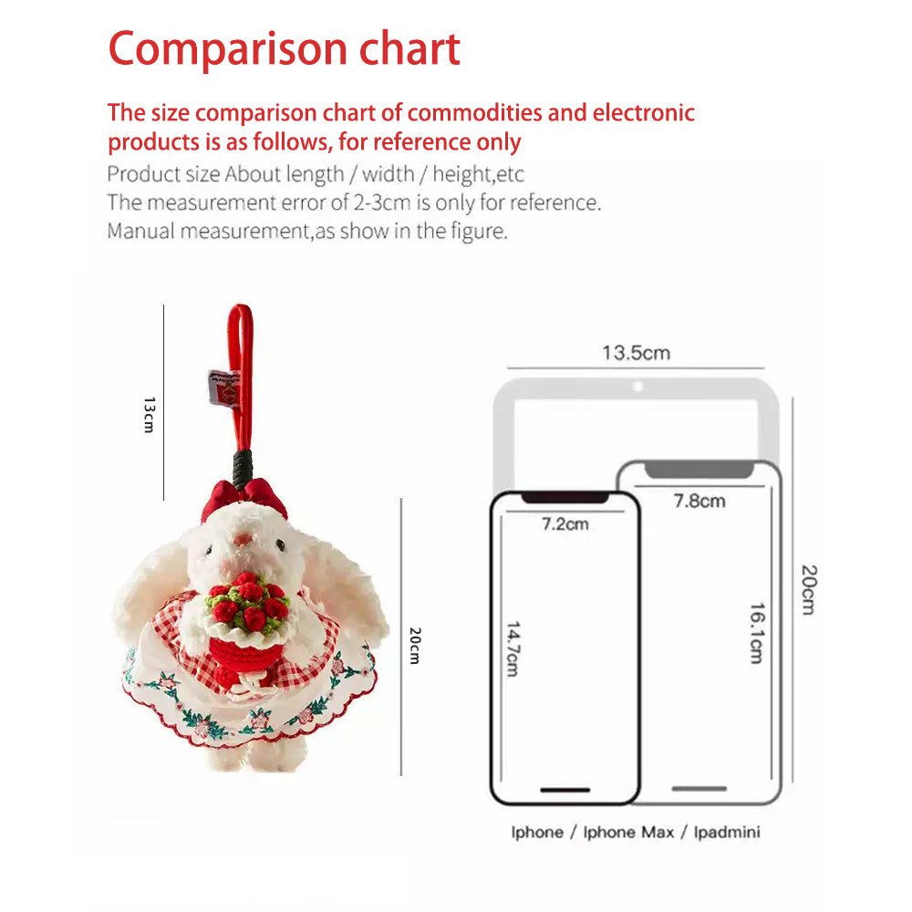 MDESIGN Blushing Bunny with Eternal Rose 20cm: The Space Between Crush and Courage