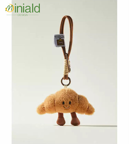 MDESIGN Giant Plush Croissant Keychain Bag Charm Carry the Buttery Magic of Parisian Mornings!