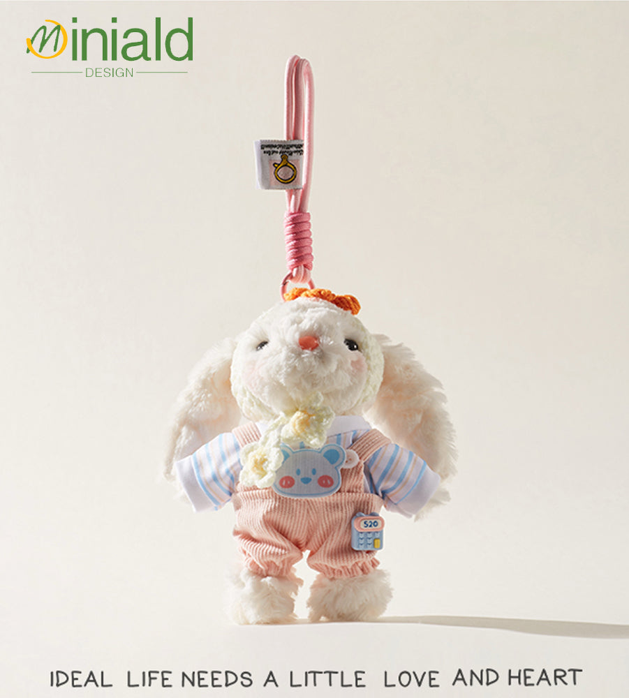 MINIALD❤️ MARO Heart-Rabbit | Removable Pink Outfit Plush Charm