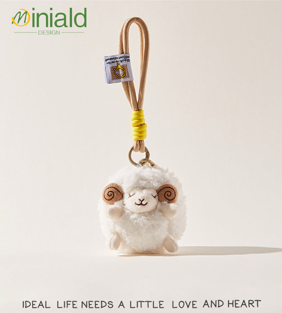 MDESIGN Cloudy Lamb Plush Charm Squishy Wool Curls × Detachable Wristlet × Fluffy Guardian