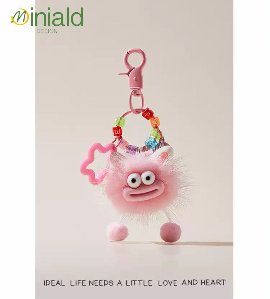 MINIMAL❤️ Chaos Ambassador | Mink Fur Sausage-Lips Ugly-Cute Fluff Ball Charm