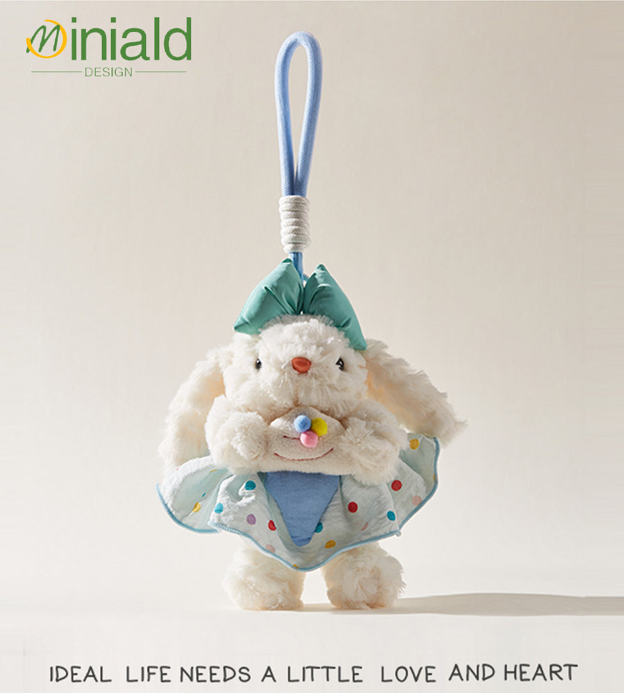 MINIALD❤️ Heart Messenger: Floppy-Ear Bunny Plush Charm