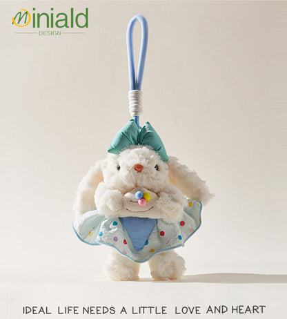 MINIALD❤️ Heart Messenger: Floppy-Ear Bunny Plush Charm