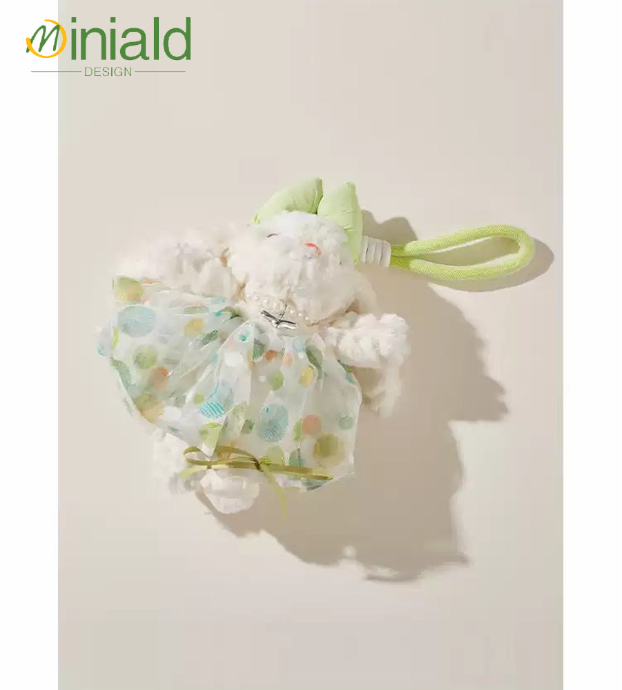 MDESIGN Forest Fairy Bunny with Tulle Skirt Where Enchanted Woodlands Drape from Your Bag