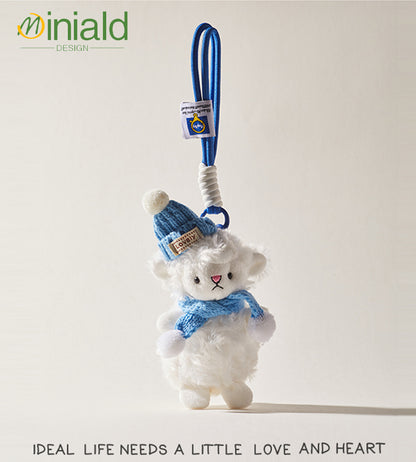 MDESIGN Hand-Crochet Scarf Lamb Charm 30cm of Pastoral Warmth for Urban Winter