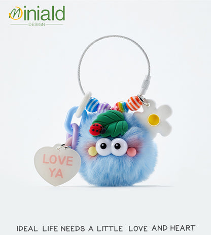 MINIMAL❤️ Midnight Cuties | Blushing Soot Sprites + Polka-Dot Ladybug Plush Charm Set