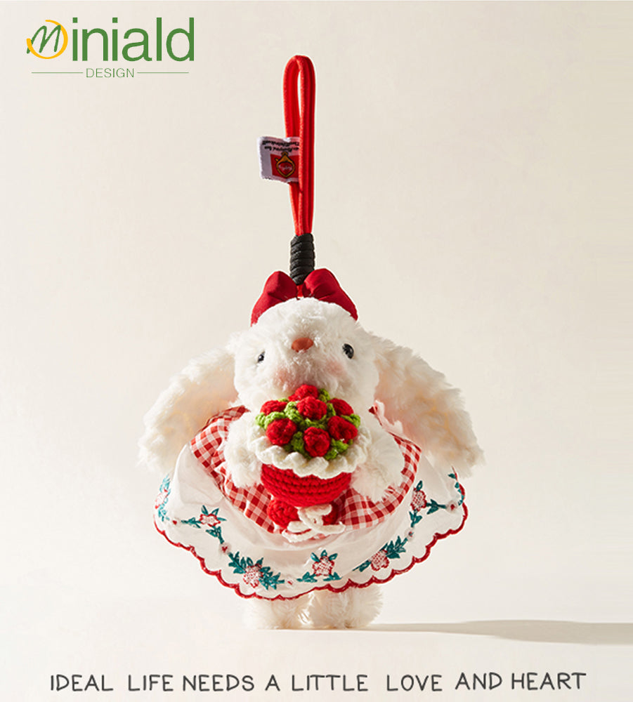 MDESIGN Blushing Bunny with Eternal Rose 20cm: The Space Between Crush and Courage