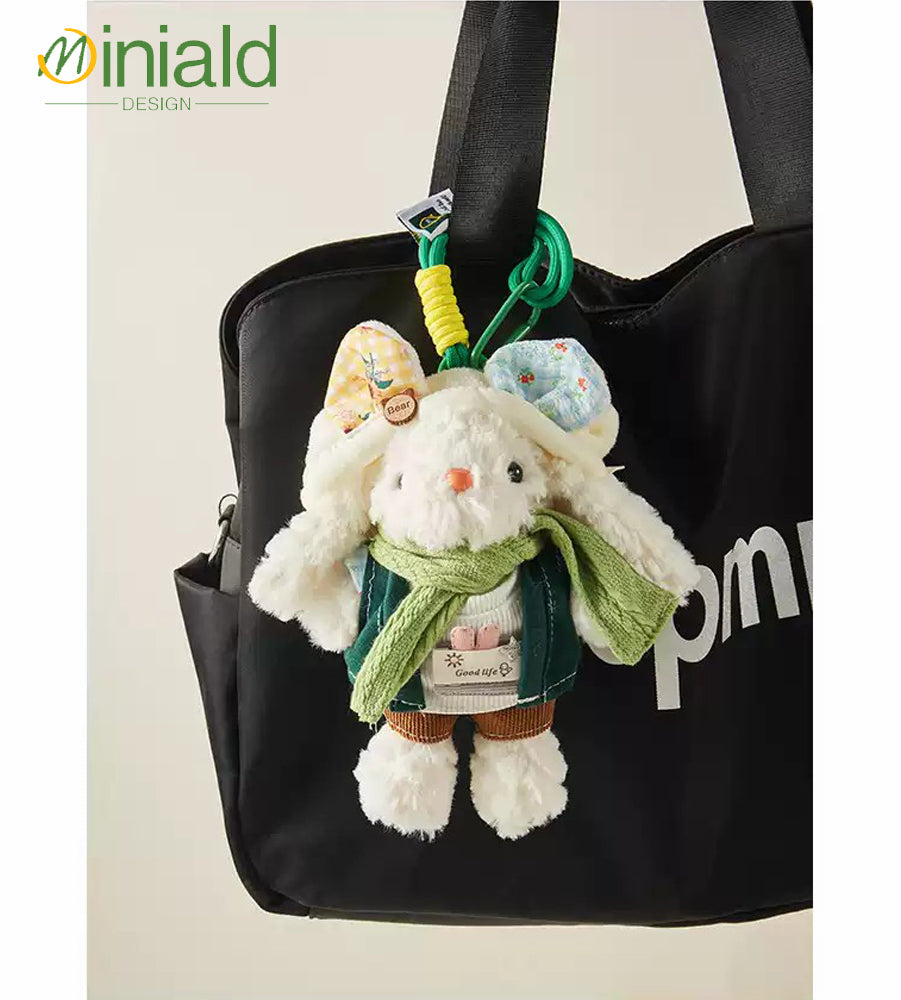 MDESGN Chroma Bunny Plush Charm Rainbow Gradient Ears × 200cm Super Elastic × Mood Booster