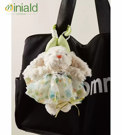 MDESIGN Forest Fairy Bunny with Tulle Skirt Where Enchanted Woodlands Drape from Your Bag