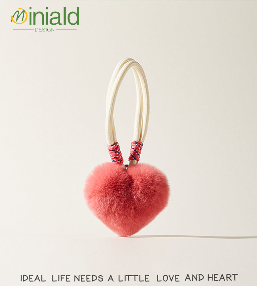 MDESIGN Wearable Hug Rabbit Fur Heart 22cm: The Exact Length of a Silent Embrace