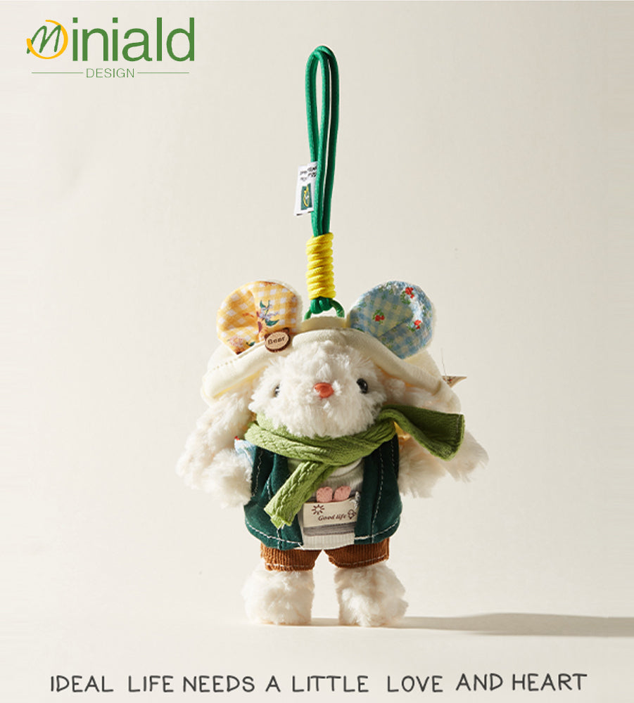 MDESGN Chroma Bunny Plush Charm Rainbow Gradient Ears × 200cm Super Elastic × Mood Booster