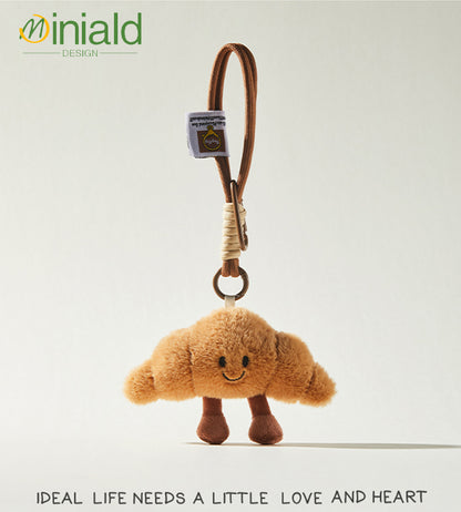 MDESIGN Giant Plush Croissant Keychain Bag Charm Carry the Buttery Magic of Parisian Mornings!