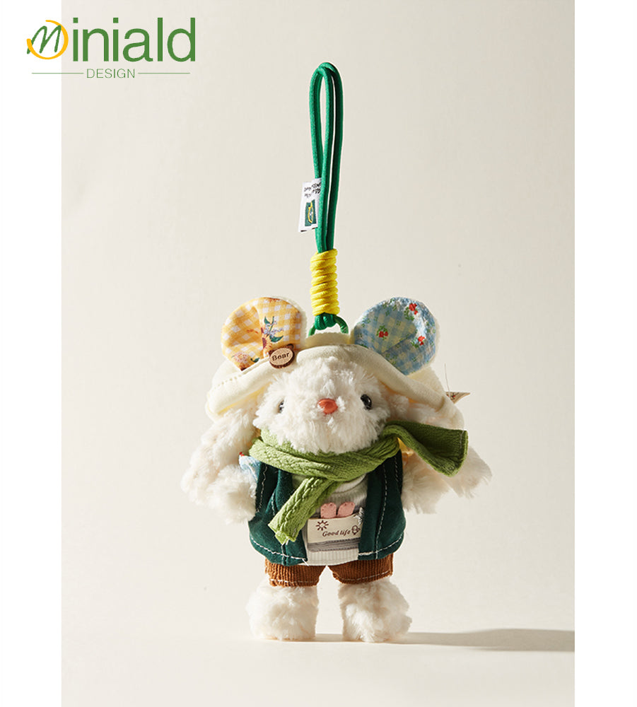 MDESGN Chroma Bunny Plush Charm Rainbow Gradient Ears × 200cm Super Elastic × Mood Booster