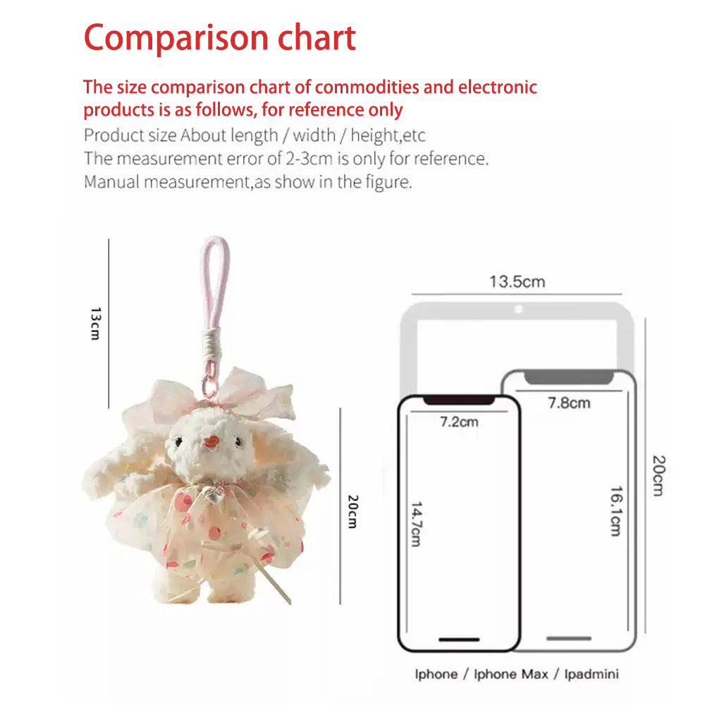 MDESIGN Fairycore Tulle-Skirt Bunny Bag Charm Where Dreams Drape Over Reality