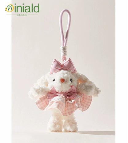 MDESGN Plaid Princess Plush Charm Handmade Tartan Skirt × 20cm Ears × Innocence Keeper