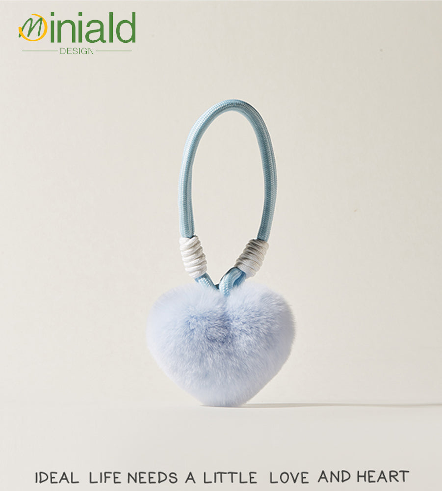 MDESIGN Wearable Hug Rabbit Fur Heart 22cm: The Exact Length of a Silent Embrace