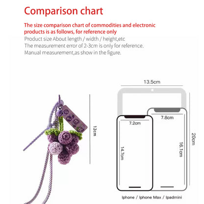 MDESIGN Vineyard Charm Hand-Knit Cluster Organic Cotton Grapes × Magnetic Leaf × Abundance Talisman