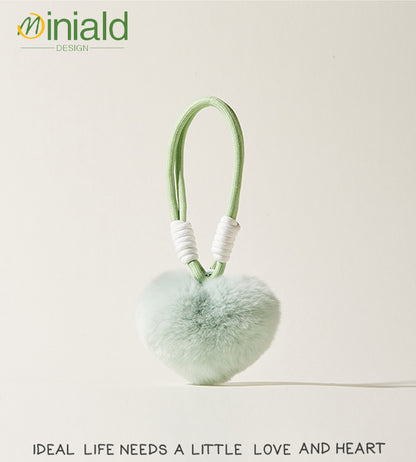 MDESIGN Wearable Hug Rabbit Fur Heart 22cm: The Exact Length of a Silent Embrace