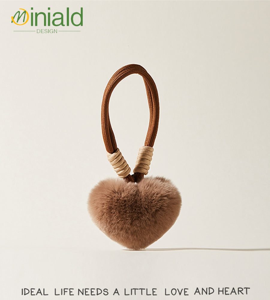 MDESIGN Wearable Hug Rabbit Fur Heart 22cm: The Exact Length of a Silent Embrace