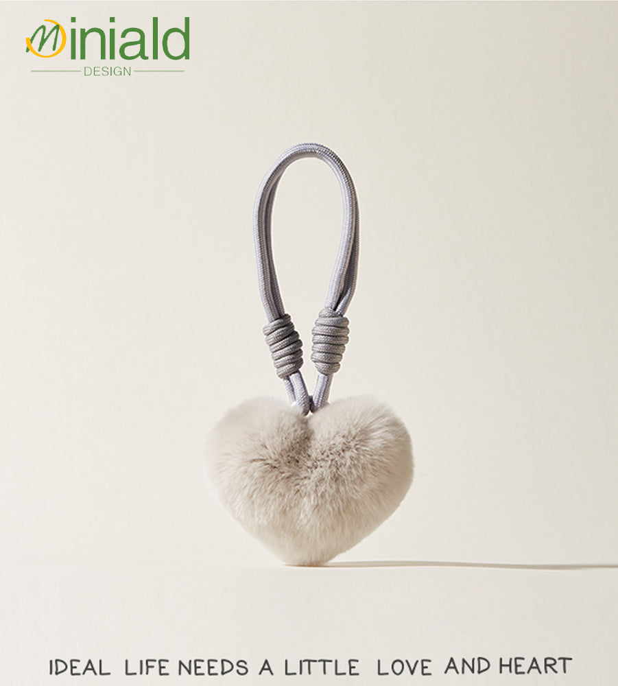 MDESIGN Wearable Hug Rabbit Fur Heart 22cm: The Exact Length of a Silent Embrace