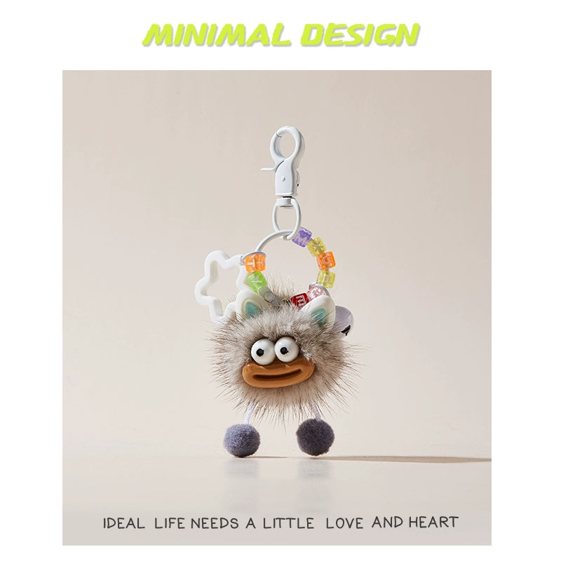 MINIMAL❤️ Chaos Ambassador | Mink Fur Sausage-Lips Ugly-Cute Fluff Ball Charm