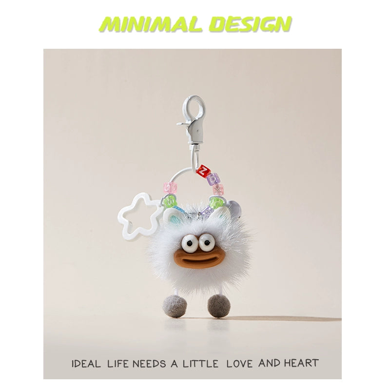 MINIMAL❤️ Chaos Ambassador | Mink Fur Sausage-Lips Ugly-Cute Fluff Ball Charm