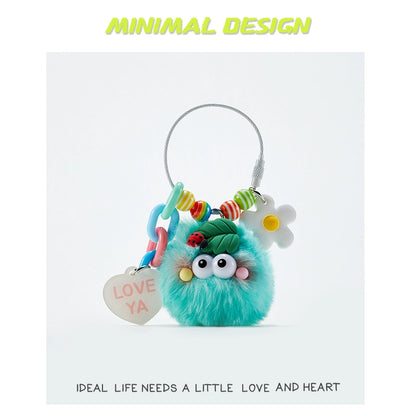 MINIMAL❤️ Midnight Cuties | Blushing Soot Sprites + Polka-Dot Ladybug Plush Charm Set