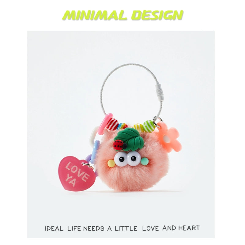 MINIMAL❤️ Midnight Cuties | Blushing Soot Sprites + Polka-Dot Ladybug Plush Charm Set
